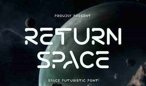 Return Space - Space Futuristic Font