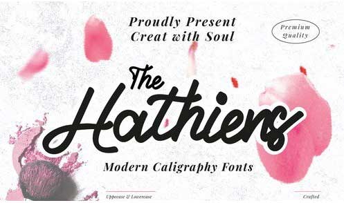 The Hathiens - Modern Script fonts