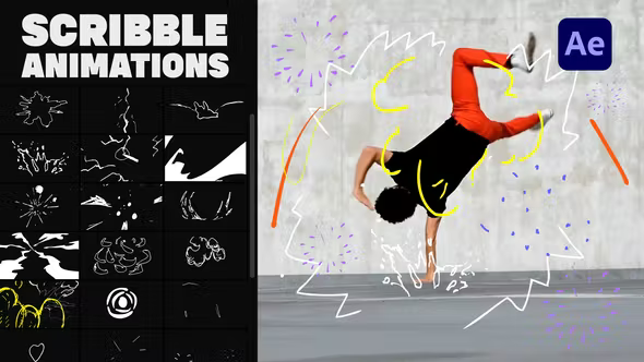 Videohive Abstract Scribble Animations for After Effects 37697257