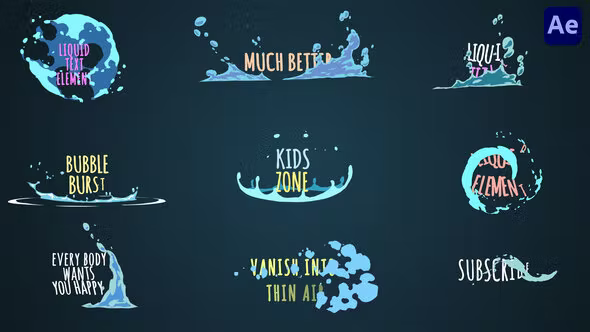 Videohive Liquid Cartoon Titles [After Effects] 37893591