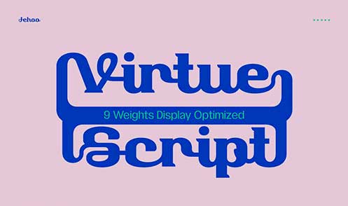 Virtue Script - Display Typefamily