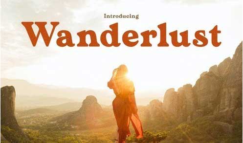 Wanderlust - Soft Vintage Typeface