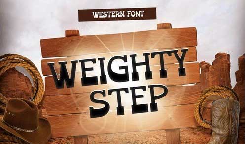 Weighty Step – Kids Western Font