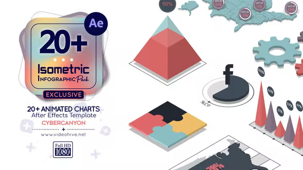 Videohive Isometric Infographic Pack 37547856