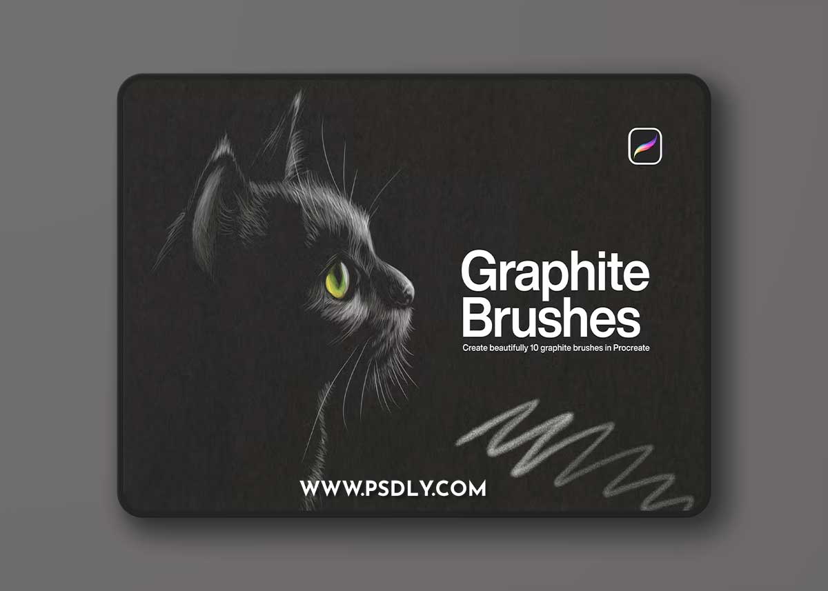 10 Graphite Brushes Procreate 4NVUE4M
