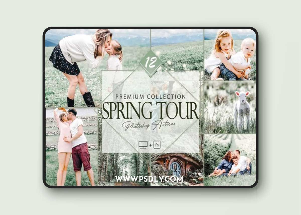 12 Spring Tour Photoshop Actions