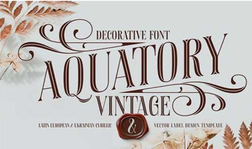 Aquatory Vintage Font