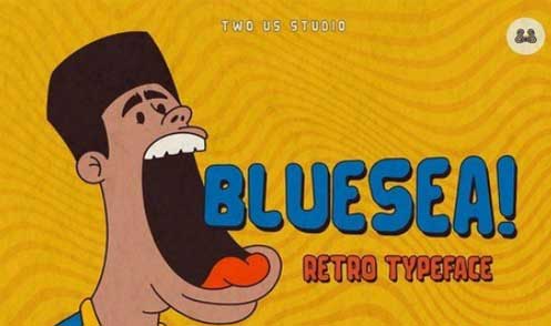 Bluesea - Retro Typeface Font