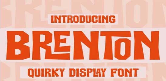 Brenton Quirky Display Font