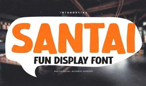 CM - SANTAI - Fun Display Font 7291505