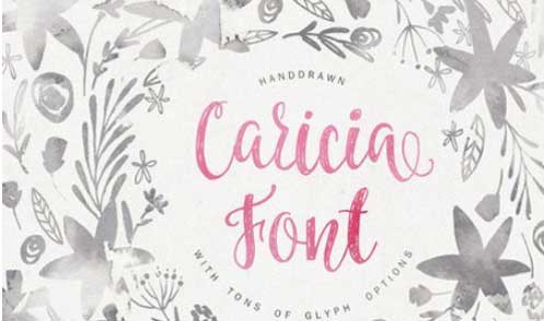 Caricia - handdrawn font