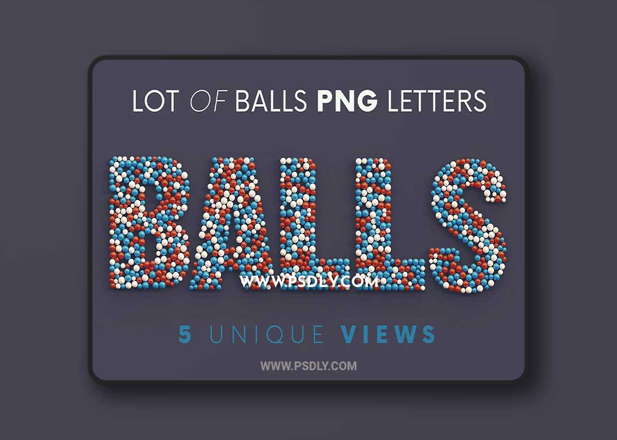 CreativeMarket - Lot of Balls - 3D Lettering 7255573