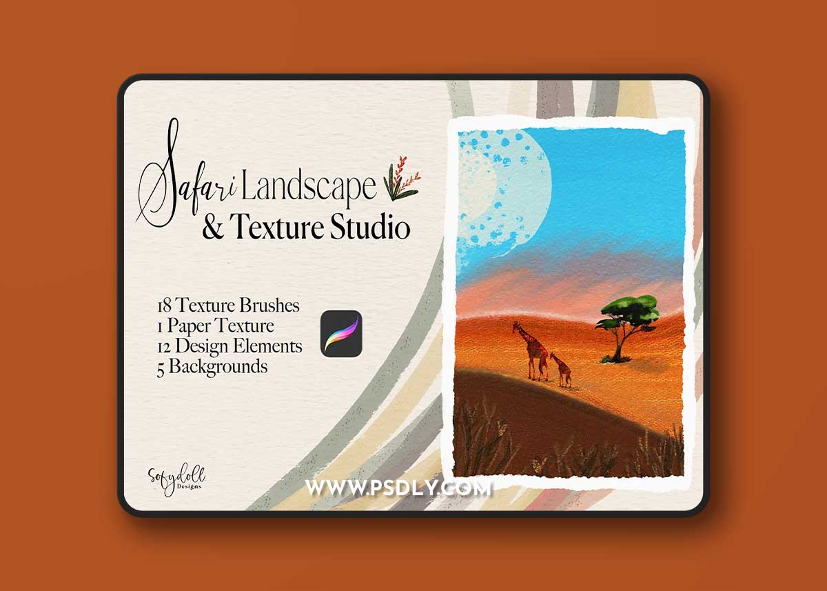 CreativeMarket - Safari Landscape & Texture Studio 6251925