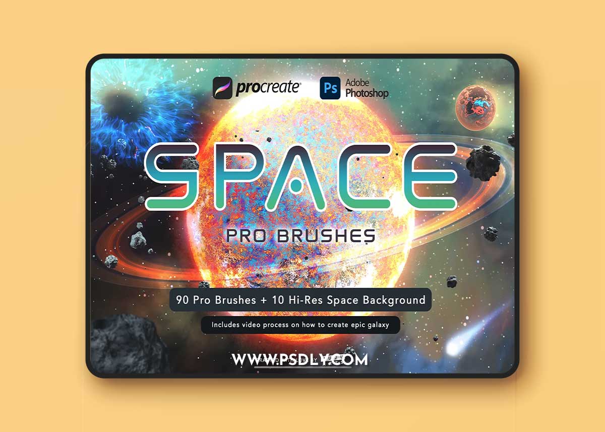 CreativeMarket - Space Pro Galaxy Brushes 7184464
