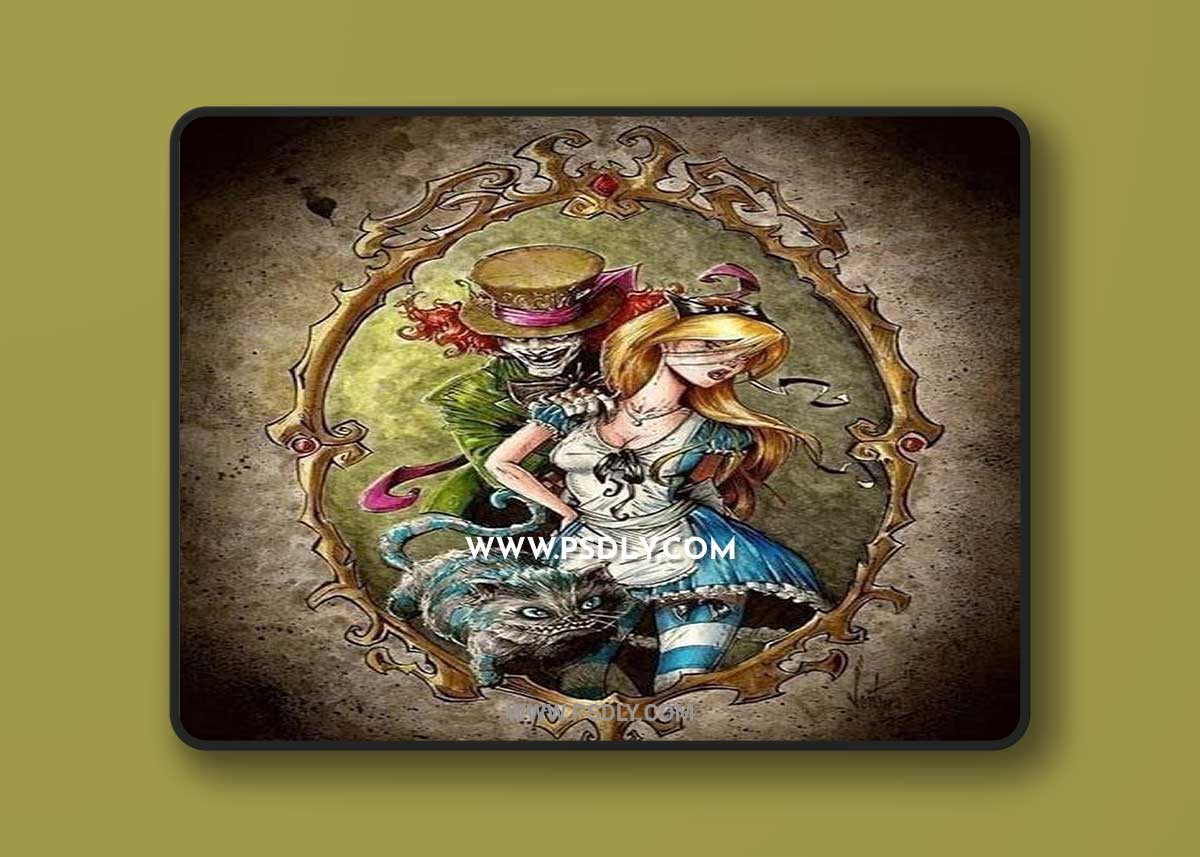 Dark Alice in Wonderland 3D Print Model