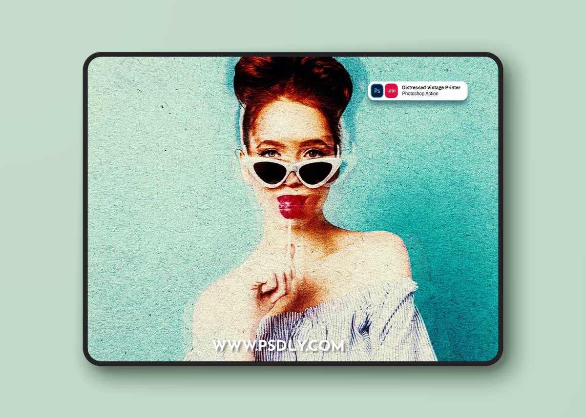 Distressed Vintage Printer Effect