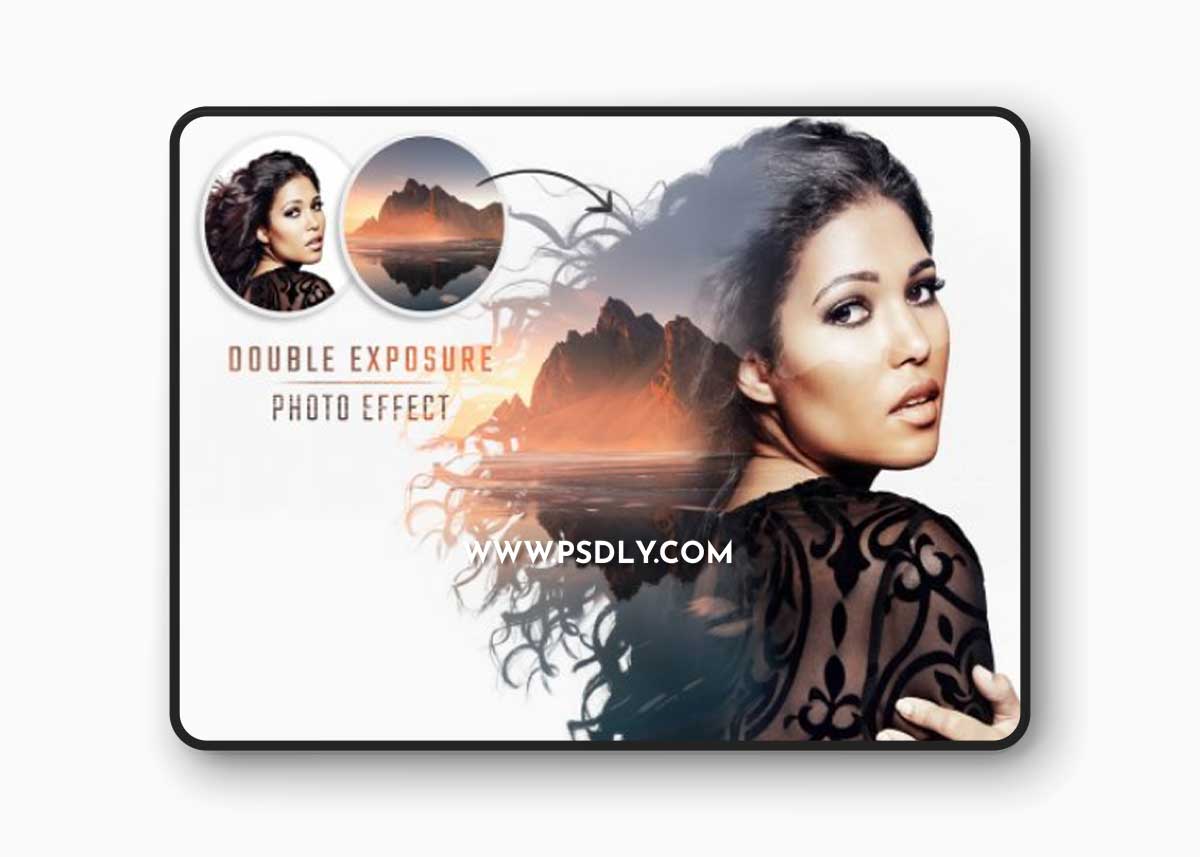 Double Exposure Photo Effect Mockup 507374073