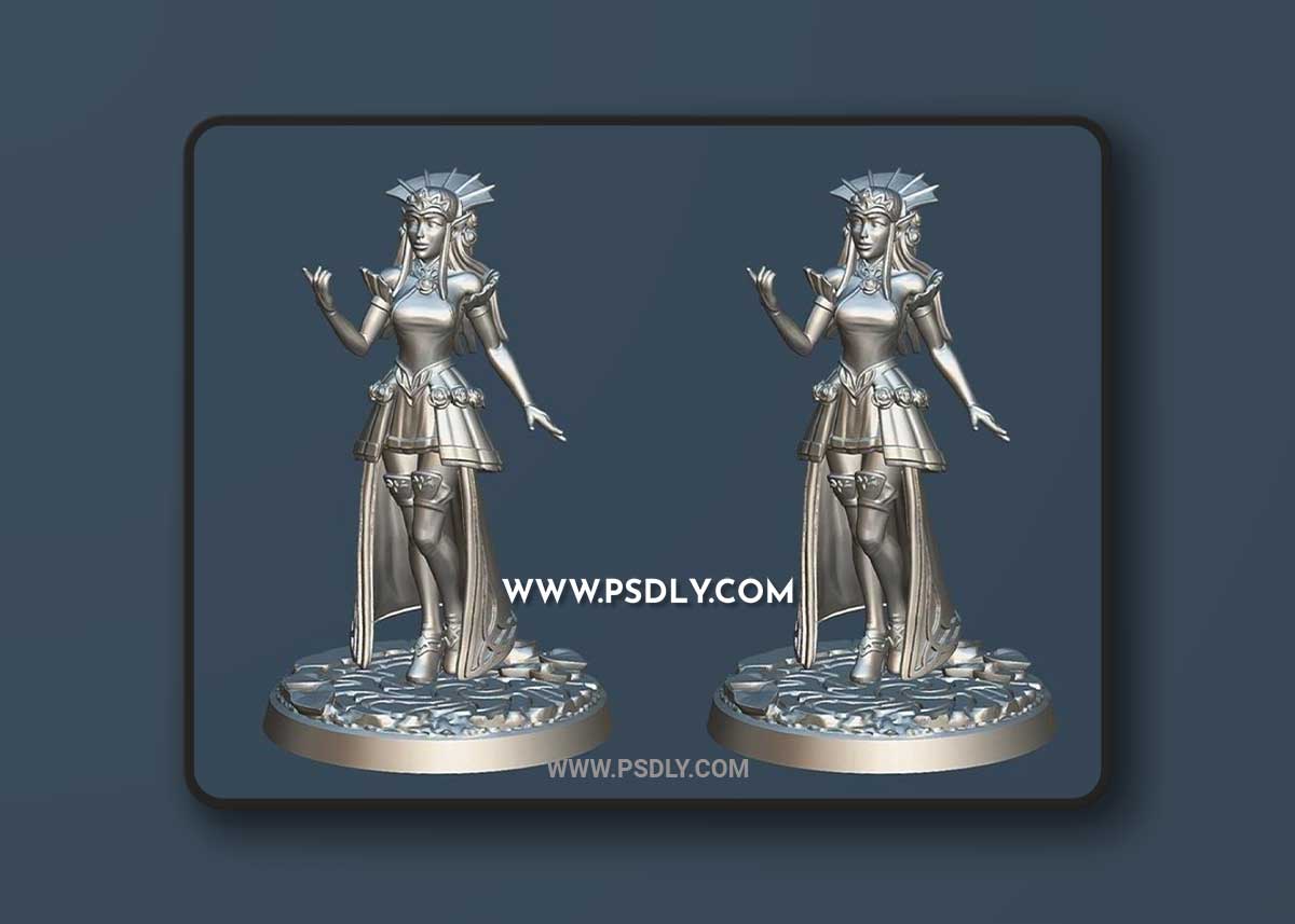 Elf Princess and Radiant Elves Prince 3D Print Model