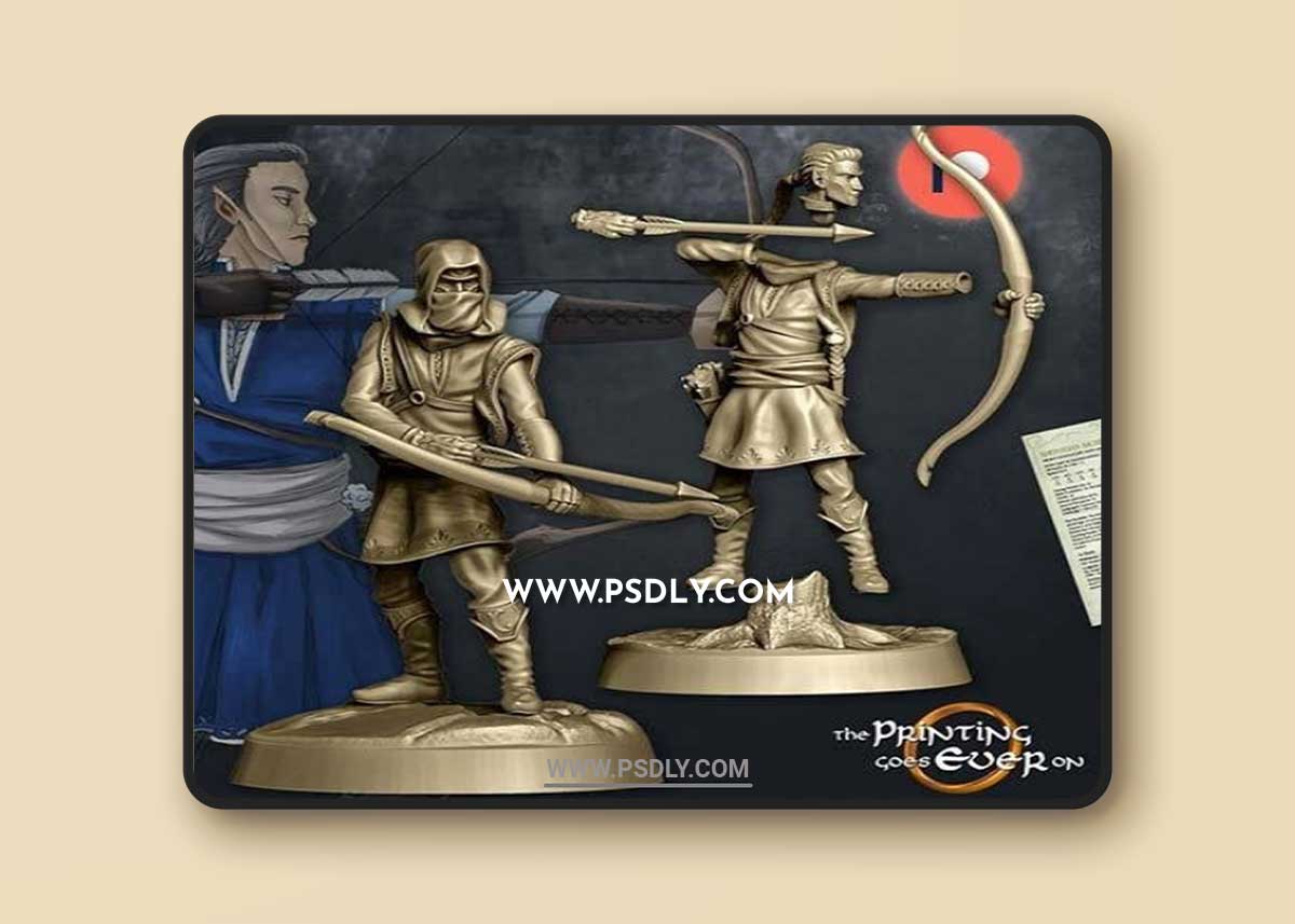 Elven Archers Modular 3D Print Model