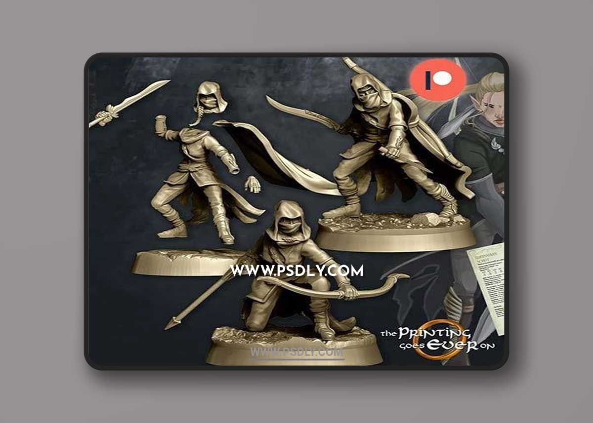 Elven Rangers Modular 3D Print Model