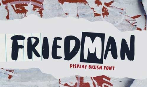 Friedman - Display Brush Font