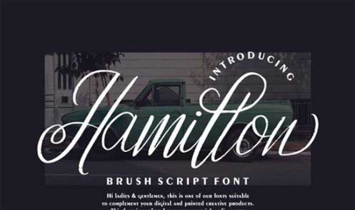 Hamillon Brush Script Font