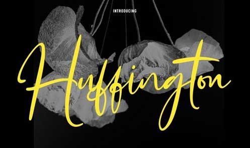 Huffington Signature Script Font