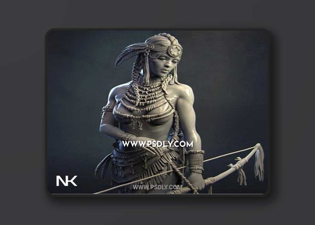 Kora Tribal Warrior 3D Print Model