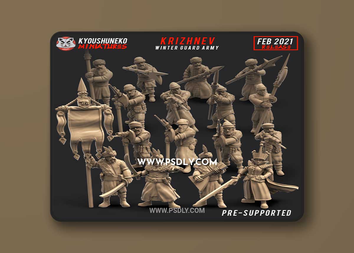 Kyoushuneko Miniatures - Krizhnev Winter Guard Army February 2021 3D STL