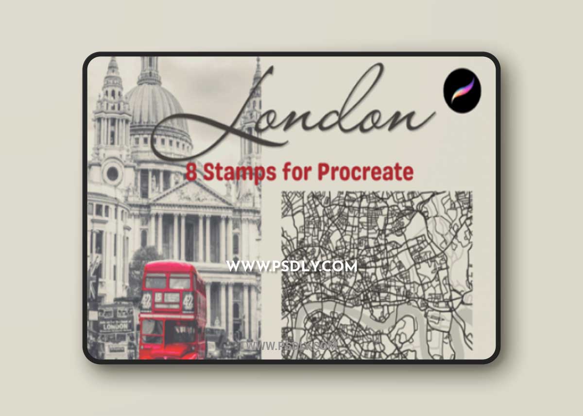 London Procreate Stamps Set