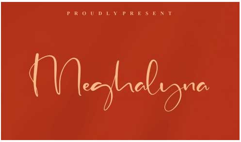 Meghalyna Handwritten Font