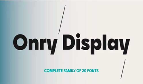 Onry Display Font Family