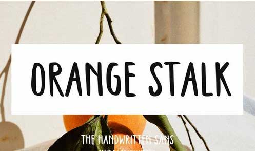 Orange Stalk - Handwritten Sans Font