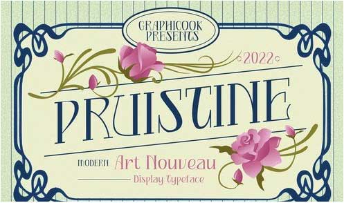 Pruistine Art Nouveau Display Typeface