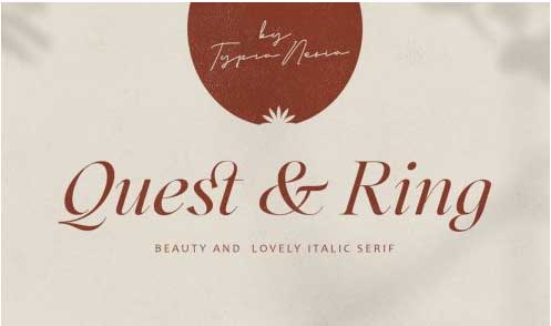 Quest and Ring - Claasic Beauty Italic Serif
