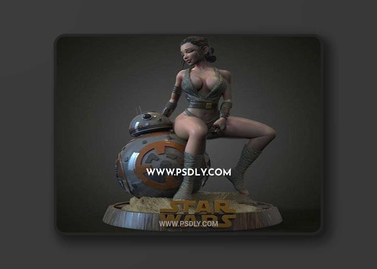 Rey Skywalker 3D Print Model