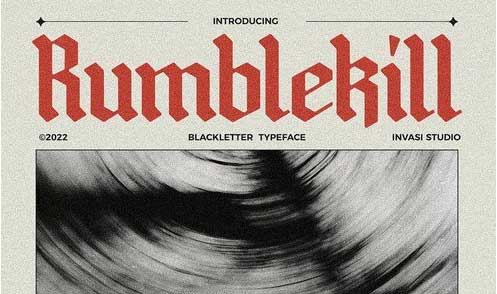 Rumblekill - Rounded Blackletter Font
