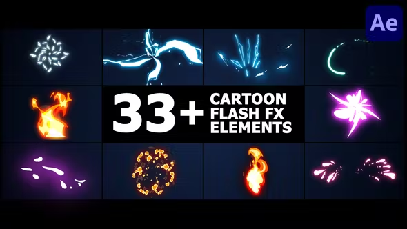 Videohive Cartoon Flash FX Elements Pack for After Effects 38088333