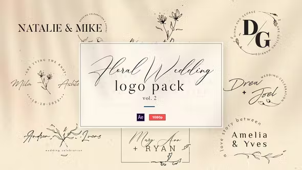 Videohive Floral Wedding Logo Vol. 2 38231388