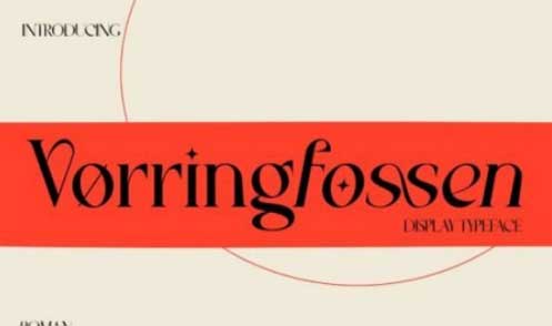 Vørringfossen Font