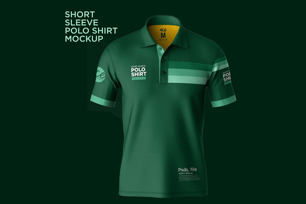 CreativeMarket - Polo T-Shirt Mockup 7252278