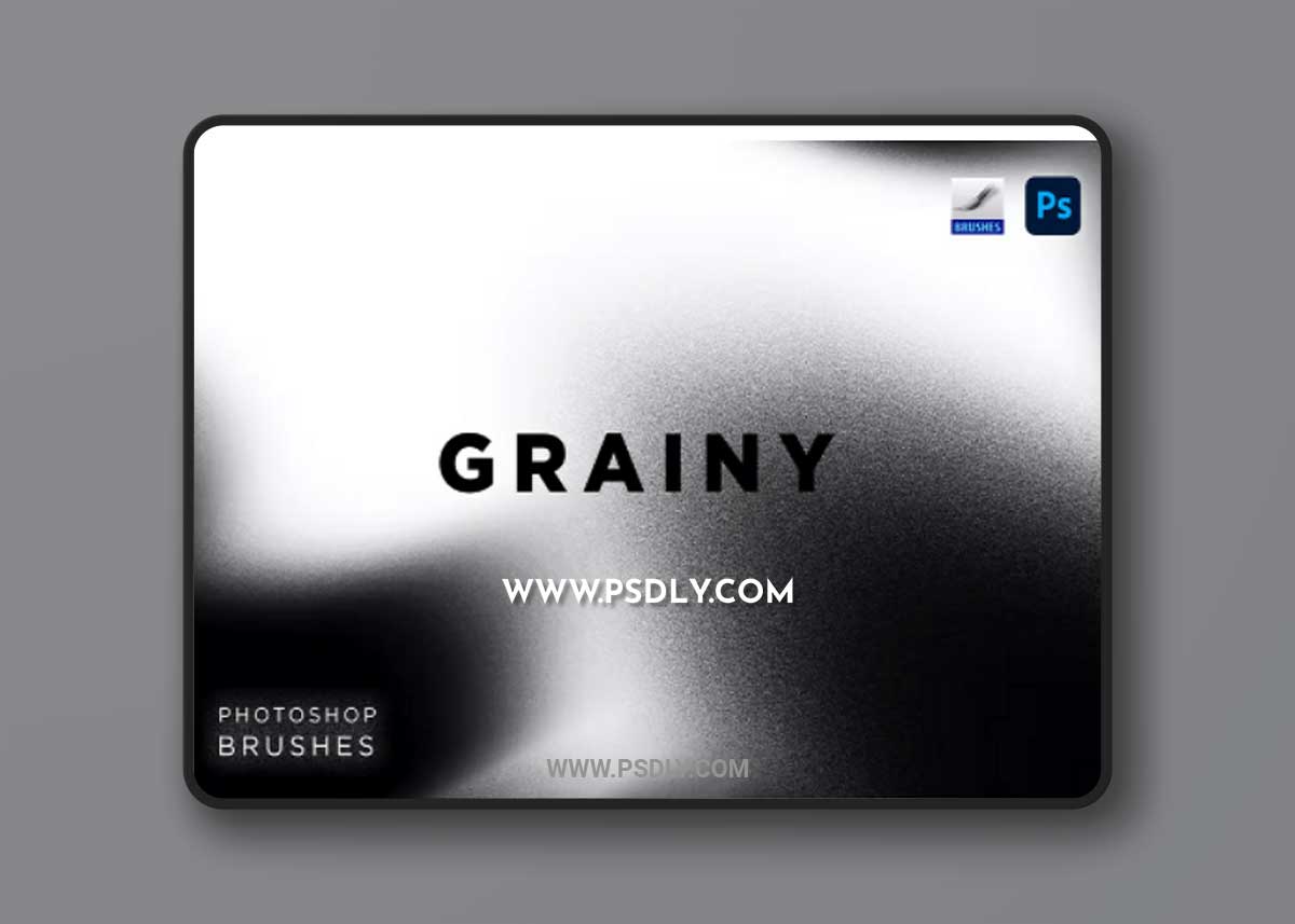 10 Grainy Blob Photoshop Brushes