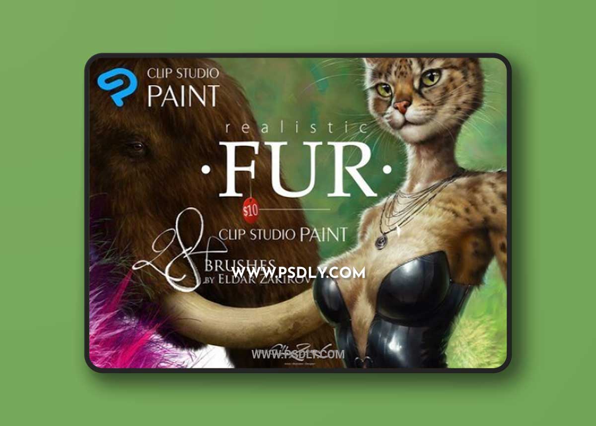 28 Realistic FUR Clip Studio Brushes