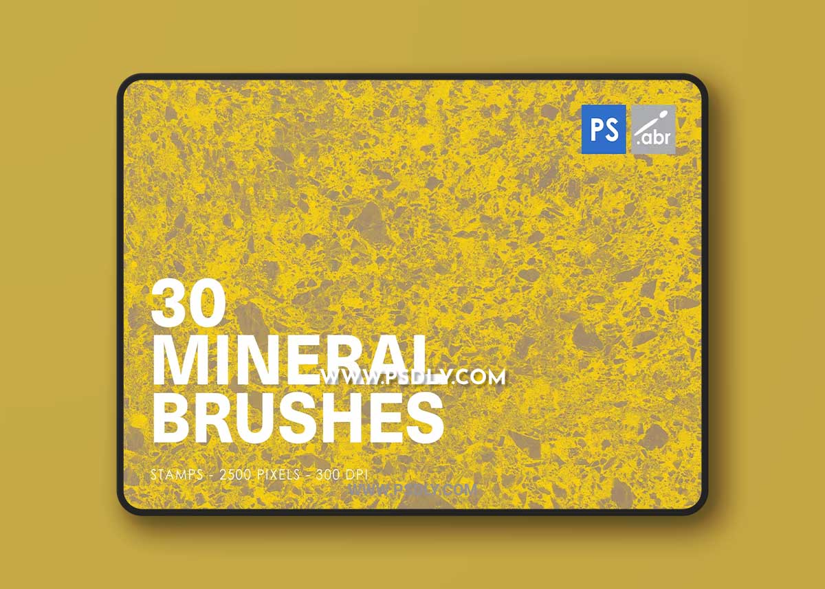 30 Mineral Photoshop Stamp Brushes LS2PB26