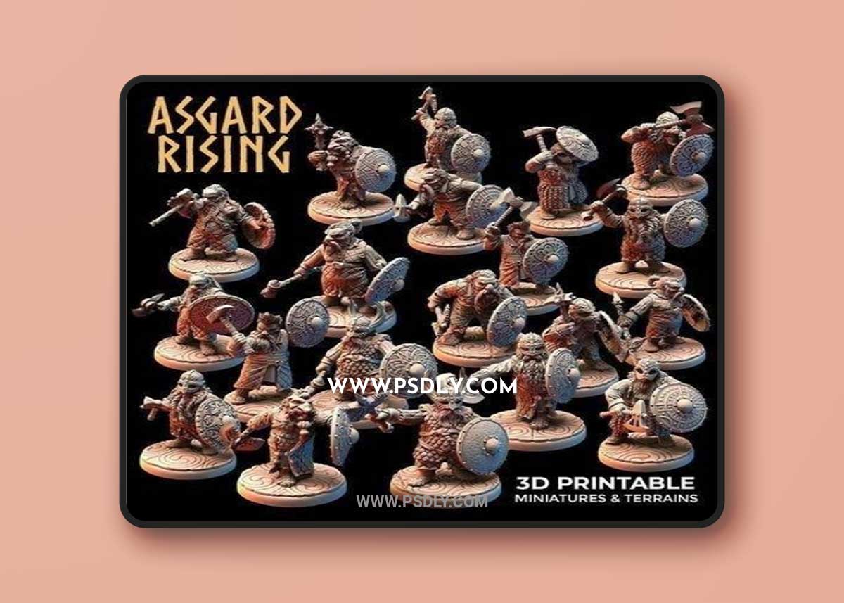 Asgard Rising - Dwarf Warrior 3D Model