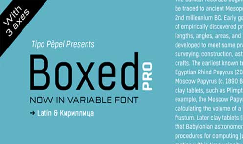 Boxed Pro Font Family