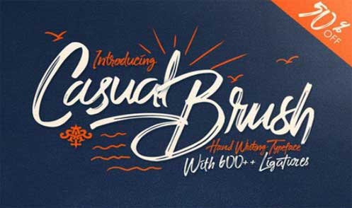 Casual Brush + Swash Script Font