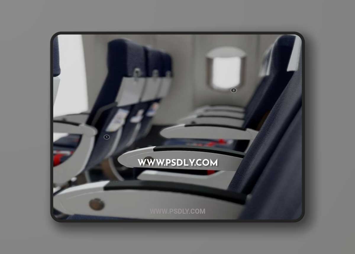 Cgtrader - Airbus A320 Airplane Cabin 3D model