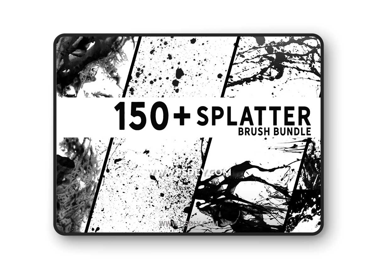 CreativeMarket - 150+ Photoshop Splatter Brush Bundle 5260197