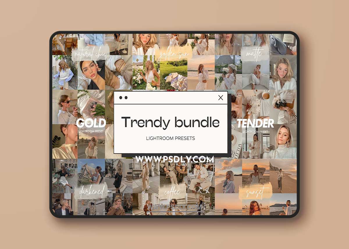 CreativeMarket - 24 Trendy Lightroom Presets Bundle 6764376